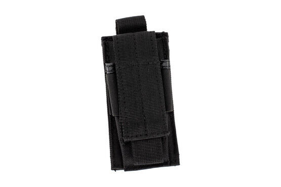 The Red Rock Outdoor Gear Single Pistol Magazine pouch is made from durable black Nylon